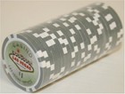 100 Gray  1 Las Vegas Poker Chips - Buy 2  Get 1 Free - Mix   Match 
