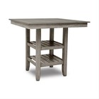 5 Pc Grey Counter Height Rectangular Table Chair Dining Room Furniture Set