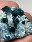 Dioptase On Shattuckite   Quartz Private Collection Offer Kaokoveld Namibia