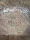 Antique Chinese Brass Dragon Bowl 12  Hand Hammered Republic Period Marked