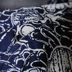 Blue White Shirt Dress L Vintage Women Floral Botanical Ilgwu Summer 70s 80s