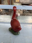 Vtg-red Goose Shoes Advertising Figurine 12    Chalkware Boots General Store