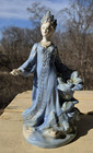 Gzhel Mistress Of Copper Mountain Ussr Hand-painted Porcelain Figurine Vintage