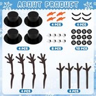Pack Christmas Crafts  Air Dry Clay Snowman Kit For Winter Event Games 4
