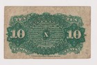 10 Cent Fourth Issue Fractional Currency Note Circulated
