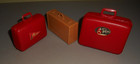 3 Vintage Barbie Doll Clone Red   Tan Samsonite Suitcase Luggage Travel Stickers