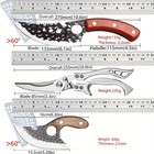 3 Pcs Professional Handmade Butcher Cleaver Chef Knife Poultry Scissors Cutter