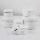 30pcs pack 20g 30g 50g Cream Jar White Plastic Makeup Container Sample Cosmetics