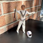 Ideal Evel Knievel Figure Belt Helmet Cane Swagger Stick Vintage Stunt Toy