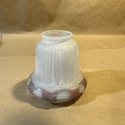 Vintage Unusual Floral Milk Glass Lamp light Shade Inv-b5b05
