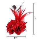 Womens Fascinator Hat Flower Mesh Feathers Hair Clip Tea Party Wedding Hat