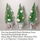 12  Joy  Christmas Tree  Bottle Brush Nautical Seashell Ocean Beach Mermaid