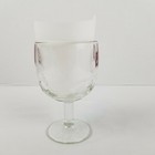 Vintage Collectible Schlitz Beer Logo Thumbprint Goblet Glass Stemmed 6  Tall