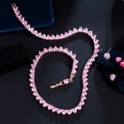Wedding Bridal  Cz Jewelry Set Zirconia Necklace Earrings Set