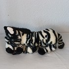 Vintage Laying Zebra Plush Crossed Front Legs Soft Lux Fur 10 Inch Stuffed