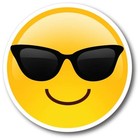 Sunglasses Cool Emoticon Round Cute Self Expression Decorative With Sunglasses