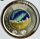 Unc 2017 Canada Toonie  2 Dollars Glow In The Dark Dance Of Spirits Snow Trees D