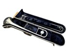 Vintage Conn Silver Tenor Trombone H16 In Hard Case Missing Part