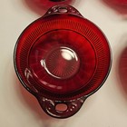 Anchor Hocking Royal Ruby Red Coronation Berry Bowls Handled Set Of 6 Vtg