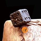 Damascus Playing Dice 16mm Custom Hand Made Gift - Forged Damascus Steel  2758