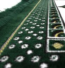 Velvet Dancing Rose Vine Islamic Prayer Rug Janamaz Sajadah Musallah - Green