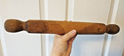 Antique Primitive Hand Turned Wood One-piece Rolling Pin 16      