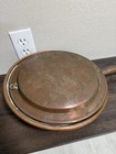 Antique Engraved Copper Long Wood Handle Bed Warmer 41   
