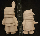 Ready To Paint Ceramic Bisque Vintage 1980 s Indigenous  Native Boy And Girl