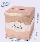 10  Rose Gold Card Box  Card Holder For Party  Money Gift Box For Celebration