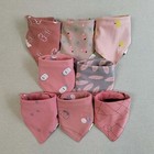 8 Pieces Baby Bibs Bandana Triangle Cotton Soft Infant Feeding Burp Cloth Newbor
