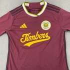 Adidas Portland Timbers Mls Soccer Jersey Maroon Yellow Aeroready Mens Small