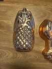 Vintage Set Of 3 Copper Color Jello Molds  Lobster pineapple fish