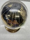 Vintage Rare Mid-century Modern Brass  German World Globe Dome Clock Mcm Decor