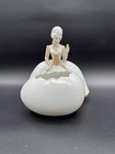 Heubach Figurine  Art Deco Lady With Egg Vessel  Aladin  7   