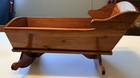 Vintage Handmade Wooden Cradle Bassinet Rocker - 20x15x13