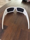 Oakley White Solid Wrap Sunglasses With Black Lenses For Unisex Adults