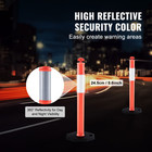 2 Pcs Traffic Delineator Post Cones With Base For Traffic Control Warning
