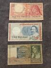 Lot Of 3 Nederland s Bank Note s 1941 P-10b  1953 P-85  1955 P-87