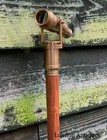 Vintage Brass Telescope Handle Wooden Walking Stick Cane Spyglass Antique Scope 