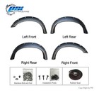 Black Textured Pocket Bolt Fender Flares 92-96 Ford F-150 F-250 F-350 Bronco