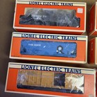 Lot Of 6 Vtg Lionel O Gauge   2  Tank Cars   2  Hoppers   1  Gondola   1  Boxcar