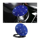 Dickno Bling Car Push Start Button Cover  Anti Scratch Ignition Protective Blue