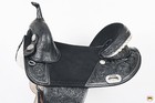 Black 18 In Hilason Western Horse Treeless Trail Barrel American Leather Saddle
