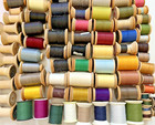 90  Lot Vintage Wooden Spools Sewing Thread Cotton Silk Nylon