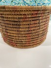 Vintage Antique Wicker Handmade Sewing Basket