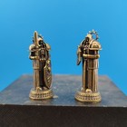 2pcs Brass Bronze Hand-carved Imperial War God Statue Figurine Ornaments Hui0015