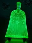 Rare  1880 s Duncan Glass Vaseline Uranium Daisy And Button Broom Nappy Dish