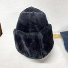 Men   s Union Made Vintage Faux Fur Hugger Cap Hat Sz Small