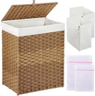 Laundry Hamper With Lid  90l Clothes Hamper With 2 Removable Liner Bags   2 M   