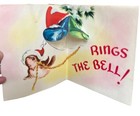 Vintage 1950s Santa Bird Pop Up Christmas Card New Unused Cute Artwork Pollyana